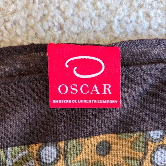 Oscar de la Renta 100% Wool Retro Floral Scarf - Picture 5 of 10